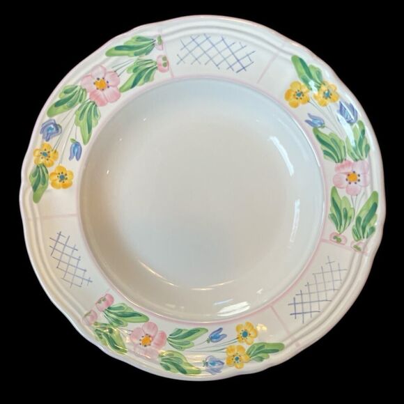 Herend Village Pottery Hungary Floral Trellis Set Of 4 Salad Plates Hand Painted - Picture 6 of 11
